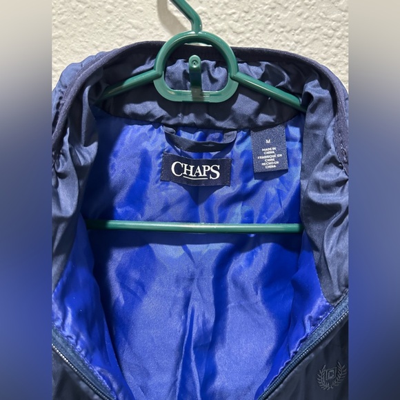 Chaps Quilted Packable Vest - Navy / Navy Embroidery / Royal Blue, Medium - Picture 7 of 8